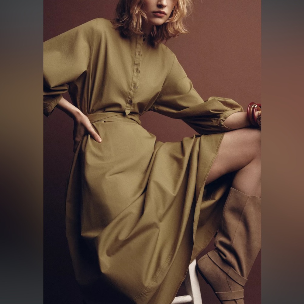 ZW COLLECTION BELTED SHIRT DRESS